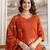 Orange chanderi thread embroidery readymade suits