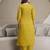 Yellow chanderi thread embroidery readymade suits