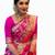 Pink soft silk blend banarasi jacuard work designer party wear saree with unstitched blouse piece
