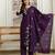 Purple chanderi thread embroidery readymade suits