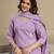 Light purple chanderi thread embroidery readymade suits