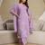 Light purple chanderi thread embroidery readymade suits