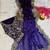 purple color embroidery work fandy satin saree