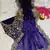 purple color embroidery work fandy satin saree