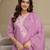 Light pink chanderi thread embroidery readymade suits
