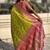 Green banarasi silk zari woven saree with contrast blouse piece