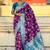 Purple banarasi silk zari woven saree with contrast blouse piece