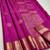 Purple  soft silk blend banarasi jacuard work designer party wear saree with unstitched blouse piece
