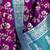 Purple banarasi silk zari woven saree with contrast blouse piece