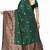 Green soft silk blend banarasi jacuard work designer party wear saree with unstitched blouse piece