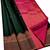 Green pink soft silk blend banarasi jacuard work designer party wear saree with unstitched blouse piece