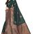 Green soft silk blend banarasi jacuard work designer party wear saree with unstitched blouse piece