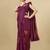Purple soft silk blend banarasi jacuard work designer party wear saree with unstitched blouse piece