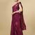 Purple soft silk blend banarasi jacuard work designer party wear saree with unstitched blouse piece