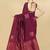 Purple soft silk blend banarasi jacuard work designer party wear saree with unstitched blouse piece