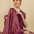 Purple soft silk blend banarasi jacuard work designer party wear saree with unstitched blouse piece