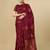 Maroon soft silk blend banarasi jacuard work designer party wear saree with unstitched blouse piece