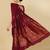 Maroon soft silk blend banarasi jacuard work designer party wear saree with unstitched blouse piece