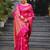 Pink soft silk blend banarasi jacuard work designer party wear saree with unstitched blouse piece