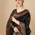 Black soft silk blend banarasi jacuard work designer party wear saree with unstitched blouse piece