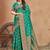Green soft silk blend banarasi jacuard work designer party wear saree with unstitched blouse piece