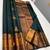 Green soft silk blend banarasi jacuard work designer party wear saree with unstitched blouse piece