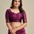 Purple soft silk blend banarasi jacuard work designer party wear saree with unstitched blouse piece