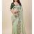 light green embroidery work organza saree