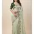 light green embroidery work organza saree
