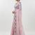 light pink embroidery work organza saree