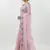 light pink embroidery work organza saree