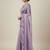 lavender embroidery work organza saree