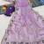 lavender embroidery work organza saree