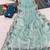 sky blue embroidery work organza saree
