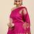 Pink soft silk blend banarasi jacuard work designer party wear saree with unstitched blouse piece
