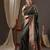 Green soft silk blend banarasi jacuard work designer party wear saree with unstitched blouse piece