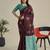 Maroon sky blue soft silk blend banarasi jacuard work designer party wear saree with unstitched blouse piece