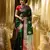 Green red soft silk blend banarasi jacuard work designer party wear saree with unstitched blouse piece