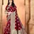 Maroon soft silk blend banarasi jacuard work designer party wear saree with unstitched blouse piece