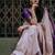 Purple beige  soft silk blend banarasi jacuard work designer party wear saree with unstitched blouse piece
