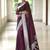 Wine soft silk blend banarasi jacuard work designer party wear saree with unstitched blouse piece