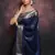 Blue soft silk blend banarasi jacuard work designer party wear saree with unstitched blouse piece