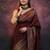 Maroon soft silk blend banarasi jacuard work designer party wear saree with unstitched blouse piece