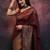 Maroon soft silk blend banarasi jacuard work designer party wear saree with unstitched blouse piece