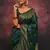 Green soft silk blend banarasi jacuard work designer party wear saree with unstitched blouse piece