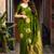 Mehendi soft silk blend banarasi jacuard work designer party wear saree with unstitched blouse piece