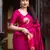 Pink soft silk blend banarasi jacuard work designer party wear saree with unstitched blouse piece