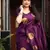 Wine soft silk blend banarasi jacuard work designer party wear saree with unstitched blouse piece