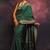 Green  soft silk blend banarasi jacuard work designer party wear saree with unstitched blouse piece