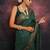Green  soft silk blend banarasi jacuard work designer party wear saree with unstitched blouse piece